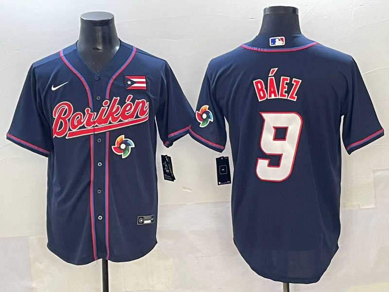 Men Houston Astros #9 Baez blue MLB Nike 2025 jersey style  983